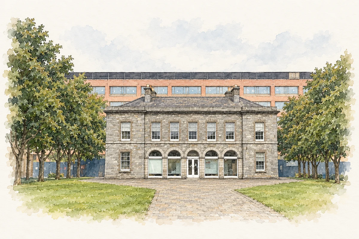 Watercolour and fine ink illustration of Irish Labour History Museum, Beggar’s Bush.
