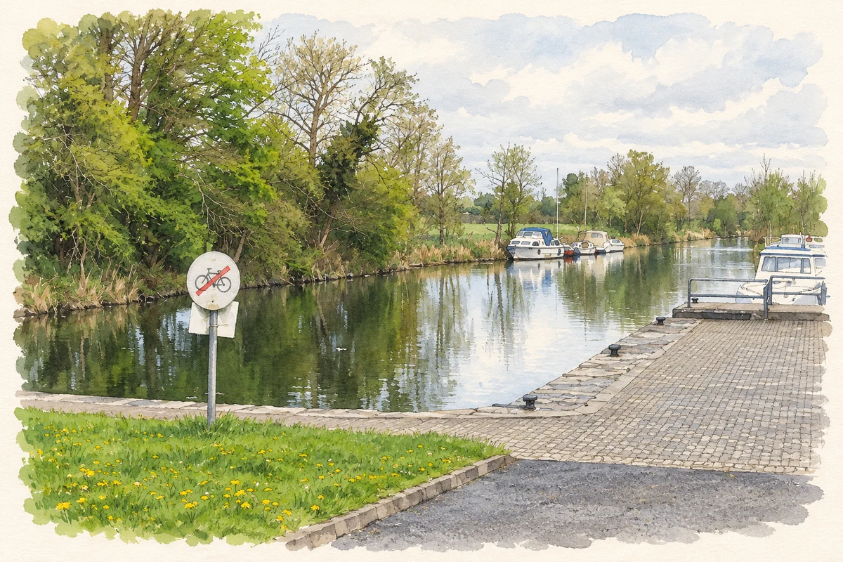 Watercolour and fine ink illustration of Lecarrow Harbour, as photographed in 2006.